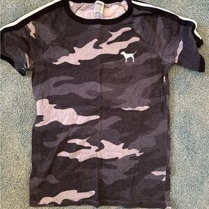 PINK Victoria's Secret Gray Camo Kids Tee